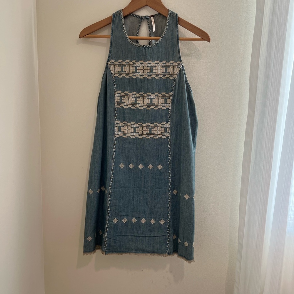 Free People Blue Denim Dress